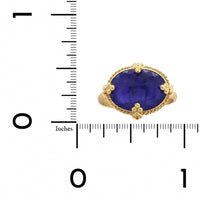 Amali 18K Yellow Gold Oval Tanzanite Ring