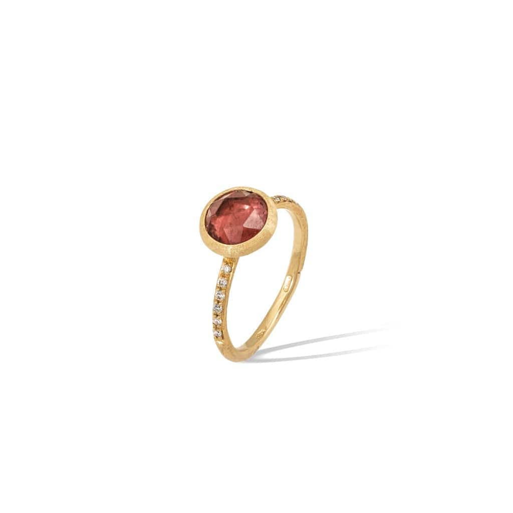 Jaipur 18K Pink Tourmaline Ring, yellow gold, Long's Jewelers