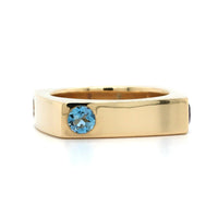 14K Yellow Gold Multi Gem Stone Square Mothers Ring, 14k yellow gold, Long's Jewelers
