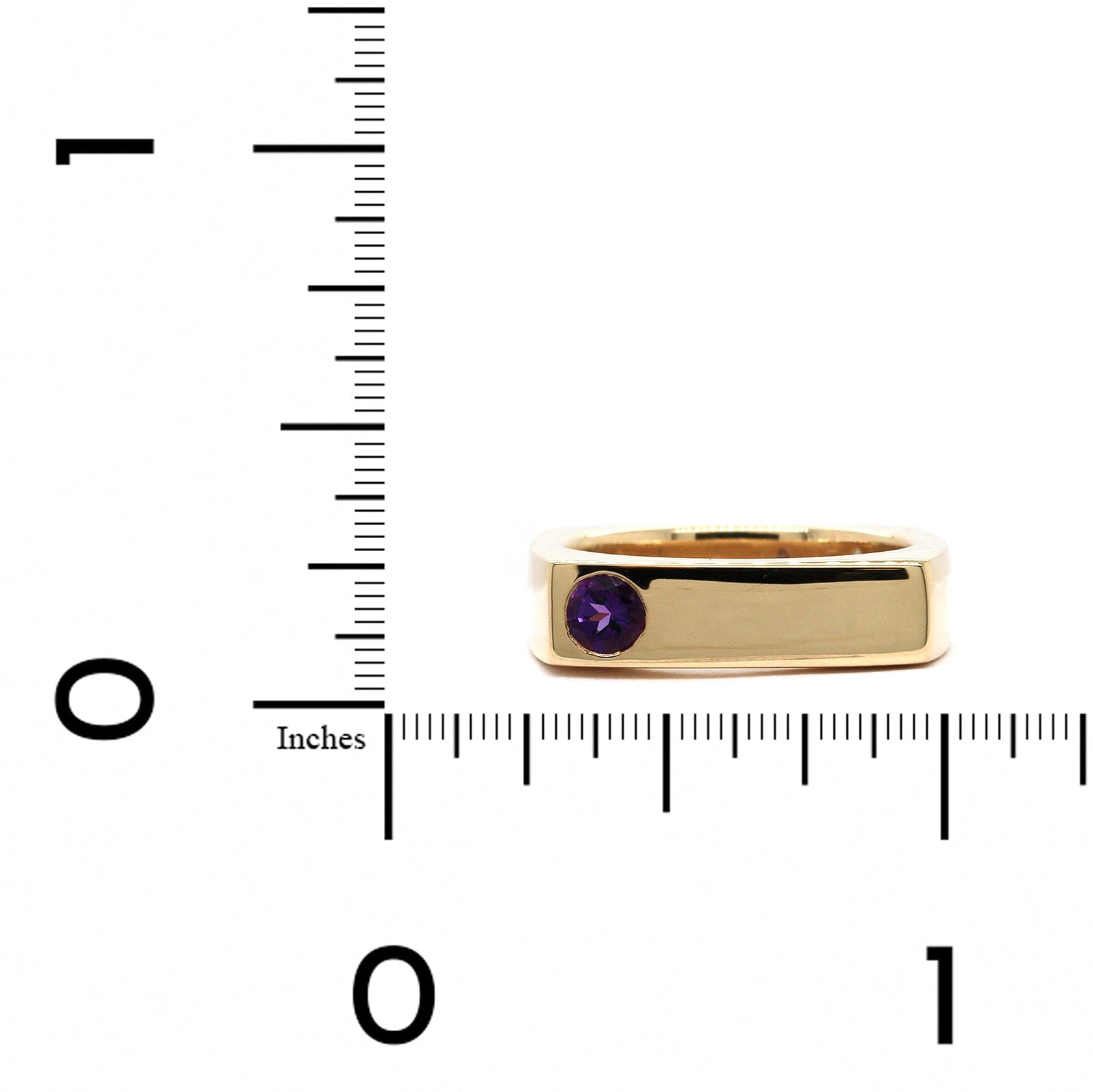 14K Yellow Gold Multi Gem Stone Square Mothers Ring, 14k yellow gold, Long's Jewelers