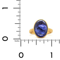 Unico 18K Yellow Gold Oval Cabochon Tanzanite Ring, 18k yellow gold, Long's Jewelers