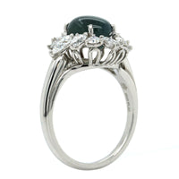 Oscar Heyman Platinum Oval Cat's Eye Alexandrite Diamond Ring