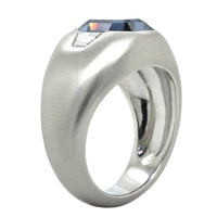 Eclat Jewels Platinum Violet Spinel Diamond 3 Stone Ring
