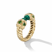 Renaissance® Color Ring in 18K Yellow Gold with Malachite and Chrome Diopside