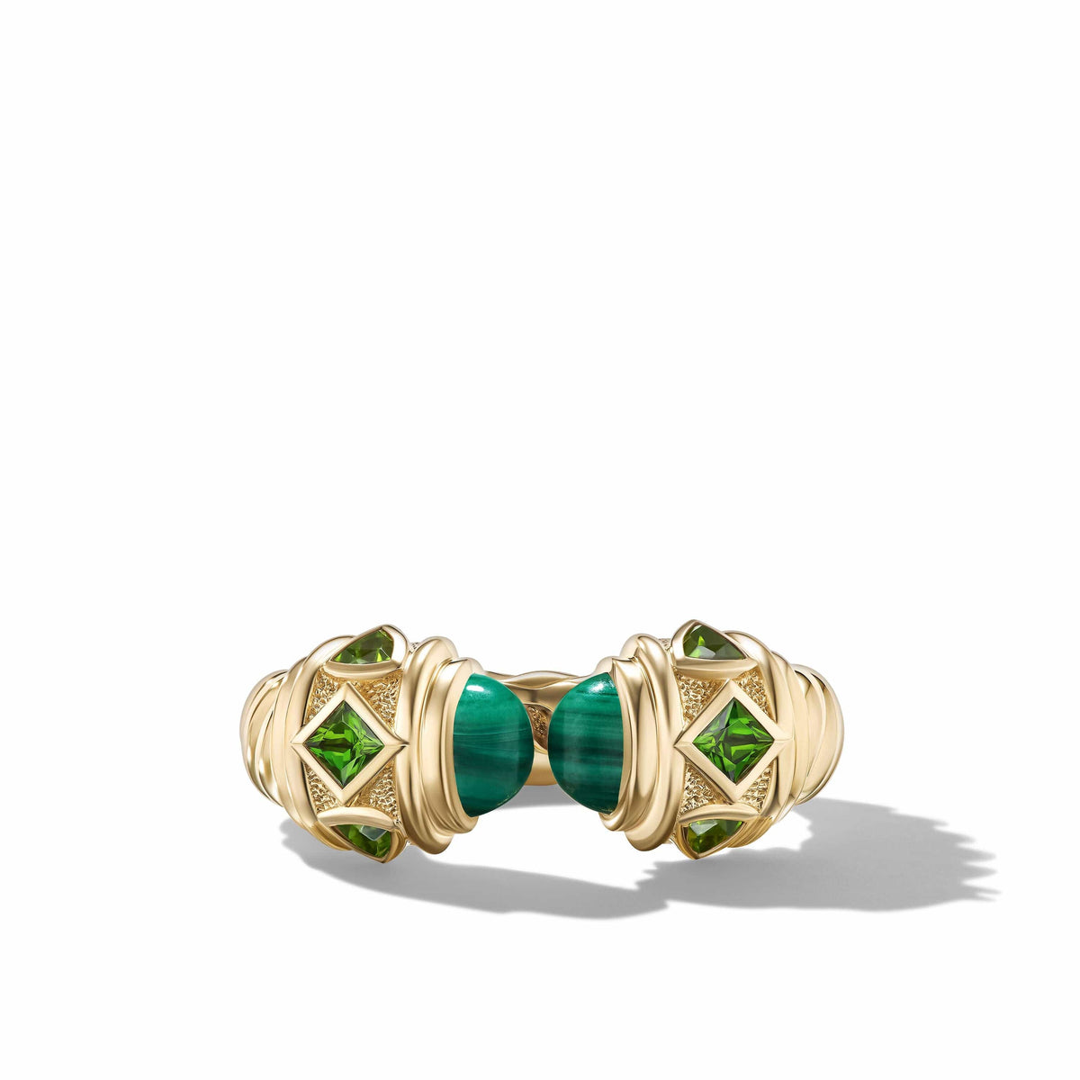 Renaissance® Color Ring in 18K Yellow Gold with Malachite and Chrome Diopside