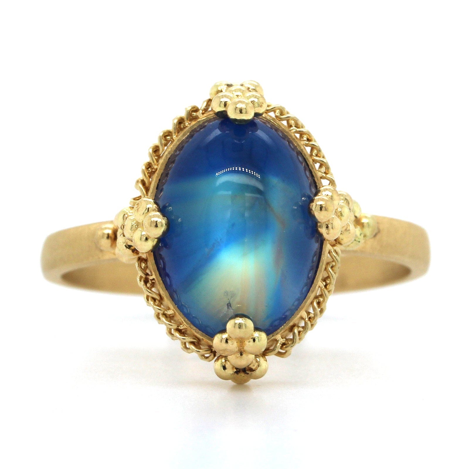 18K Yellow Gold Moonstone Ring, Long's Jewelers