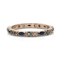 Armenta 14K Rose Gold Diamond and Tourmaline Band