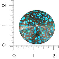 Eclat Jewels Bronze Turquoise Diamond Disc Ring