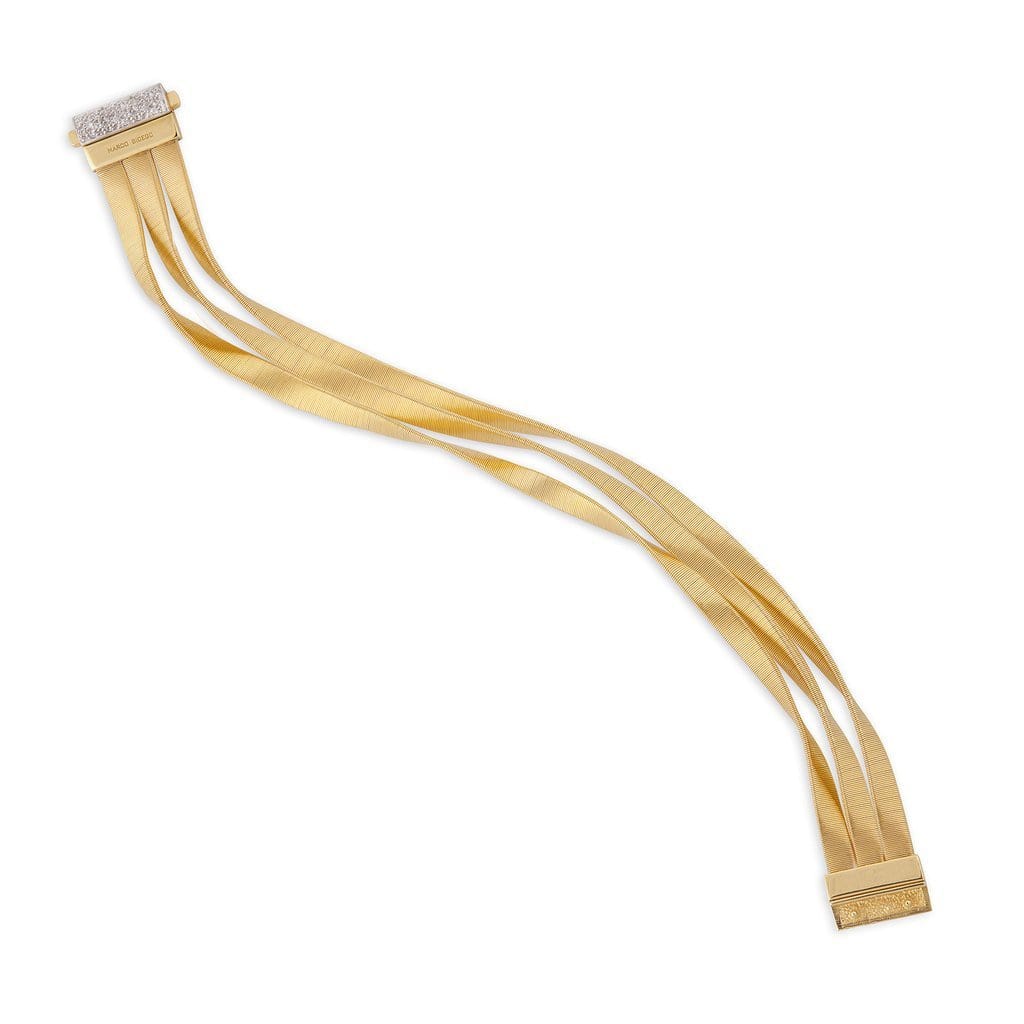 Marrakech 18K Yellow Gold 3 Row Accent Diamond Bracelet, Gold, Long's Jewelers