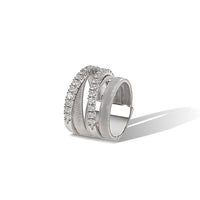 Masai 18K White Gold 5 Row Diamond Ring, yellow gold, Long's Jewelers