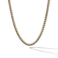 Medium Box Chain Necklace in 18K Gold, 3.4mm, Yellow Gold, Long's Jewelers