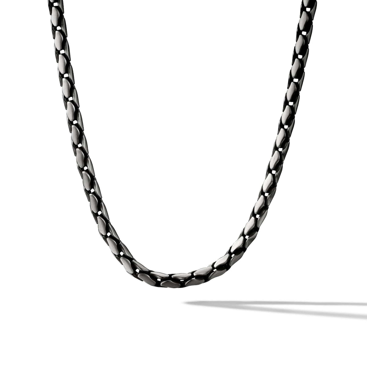 Medium Fluted Chain Necklace, 5mm, Sterling Silver, Long's Jewelers