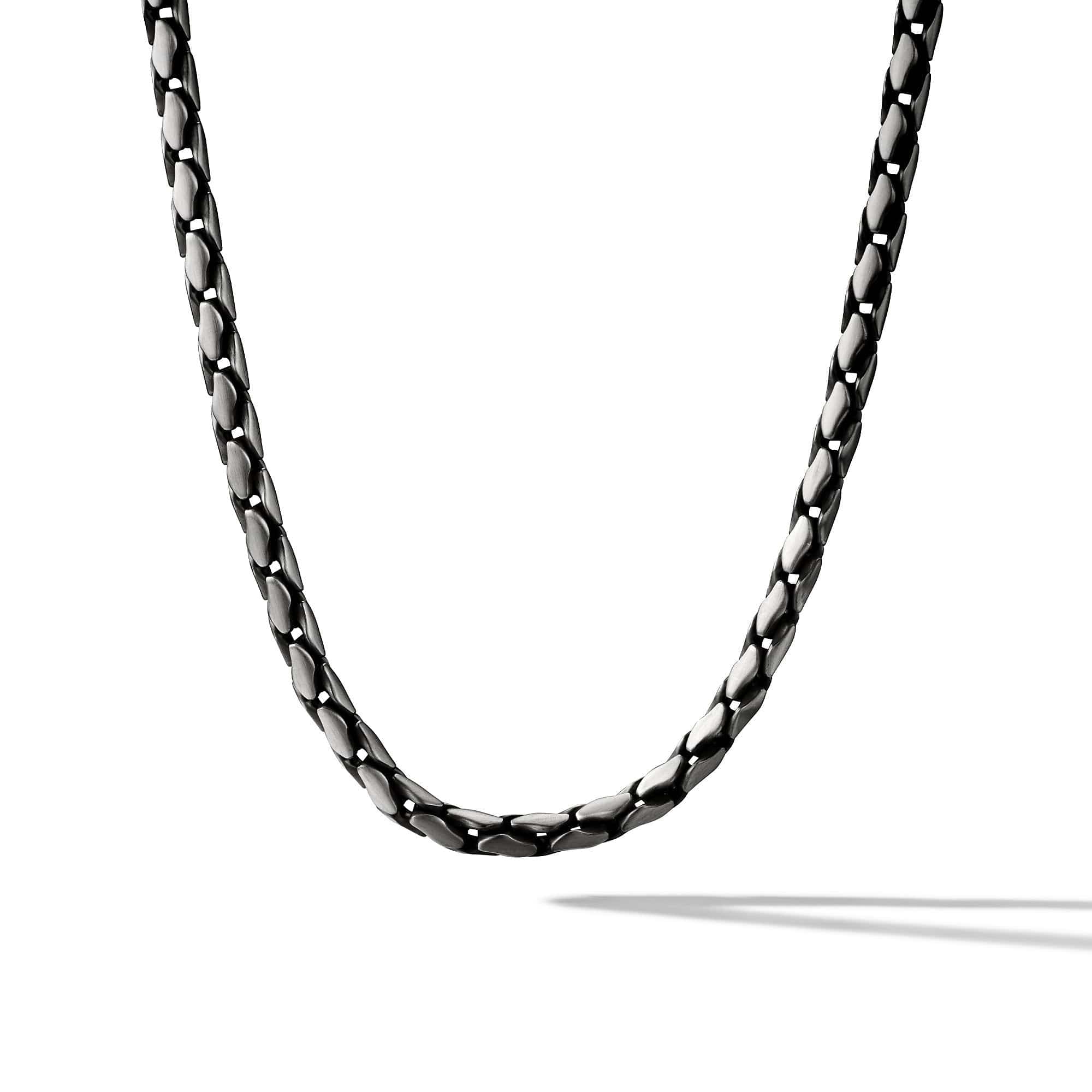 Medium Fluted Chain Necklace, 5mm, Sterling Silver, Long's Jewelers