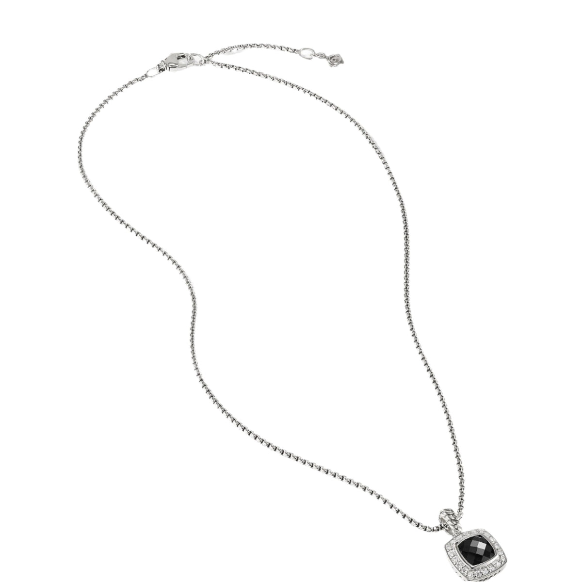 Pendant Necklace with Black Onyx and Diamonds