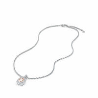 Pendant Necklace with Morganite and Diamonds