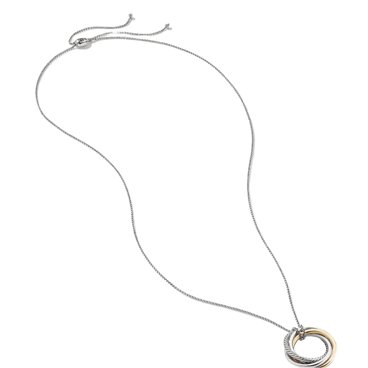 Crossover Pendant Necklace with Gold