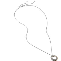 Crossover Small Pendant Necklace with Gold