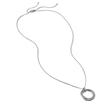 Crossover Pendant Necklace with Diamonds