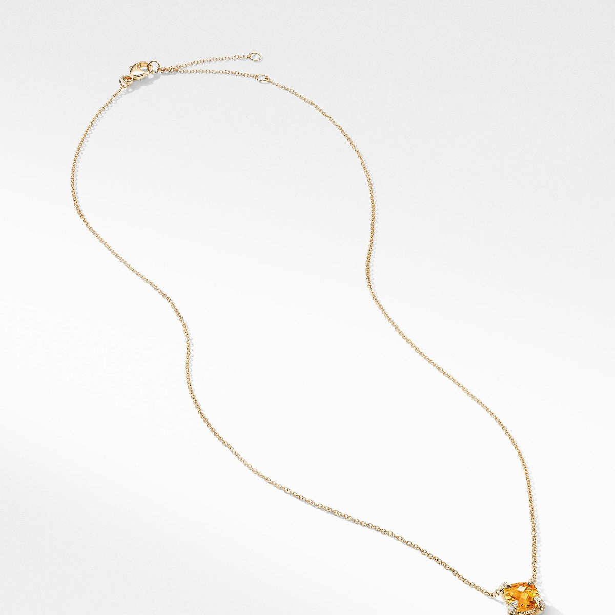Necklace with Citrine and Diamonds in 18k Gold