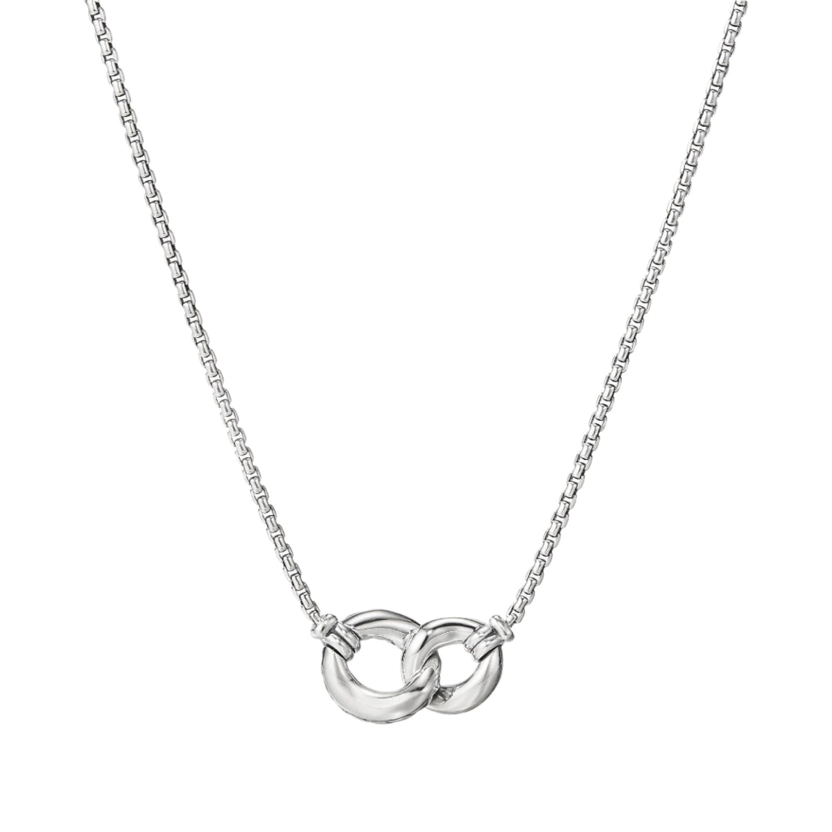 Double Link Necklace with Diamonds