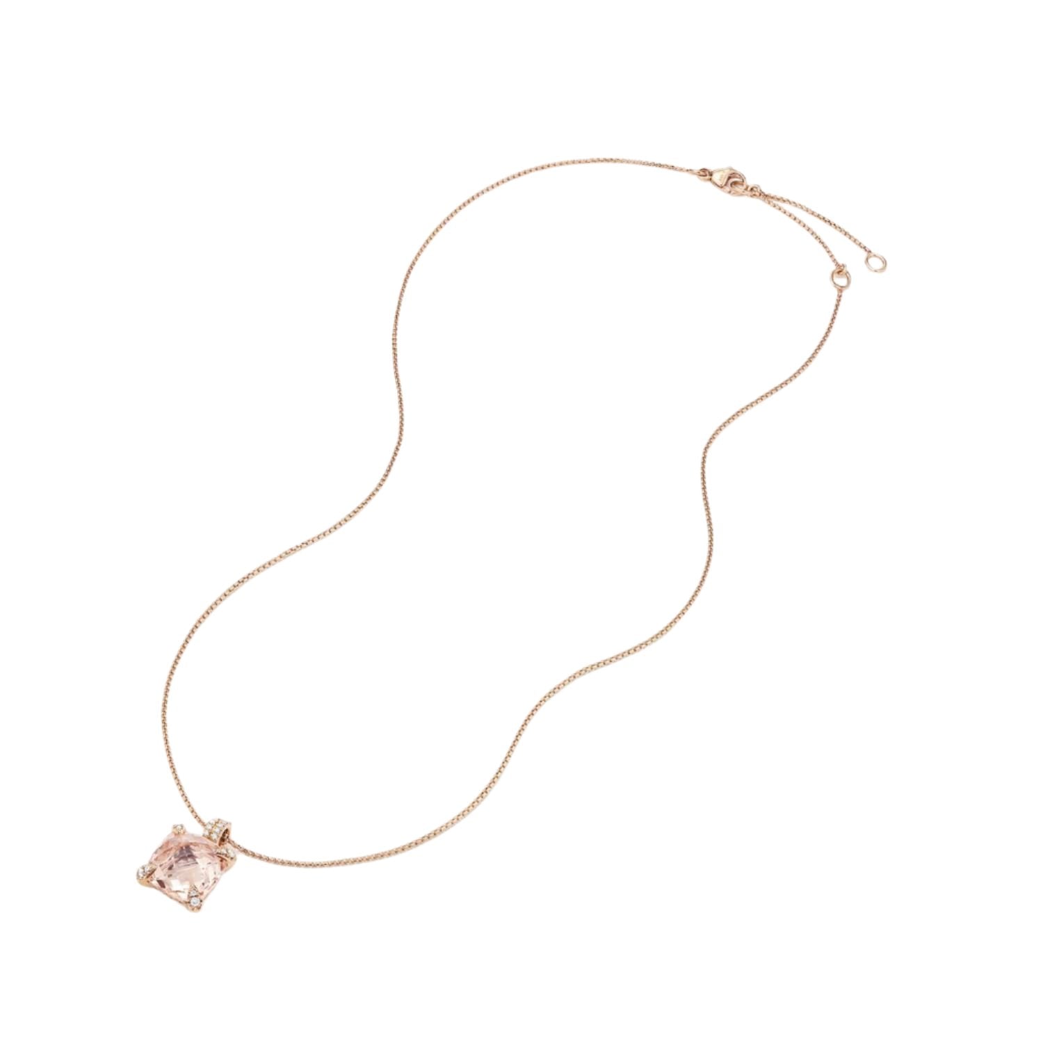 Chatelaine® Pendant Necklace with Diamonds in 18K Rose Gold, 11mm