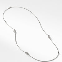 Crossover Station Necklace with Diamonds