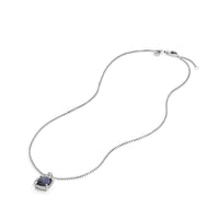 Chatelaine® Pave Bezel Pendant Necklace with Black Orchard and Diamonds, 9mm