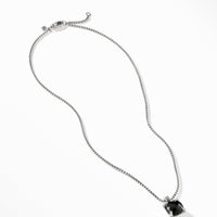 Chatelaine® Pendant Necklace with Black Onyx and Diamonds, 11mm