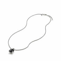 Chatelaine® Pendant Necklace with Black Onyx and Diamonds, 11mm