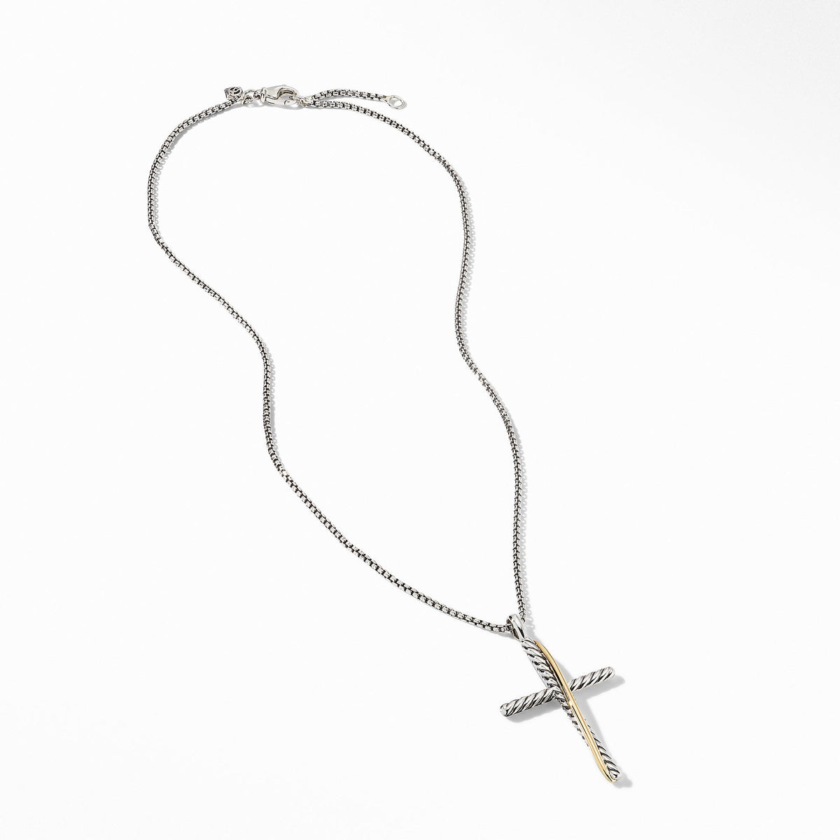 Crossover XL Cross Necklace with 18K Yellow Gold