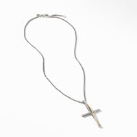 Crossover XL Cross Necklace with 18K Yellow Gold