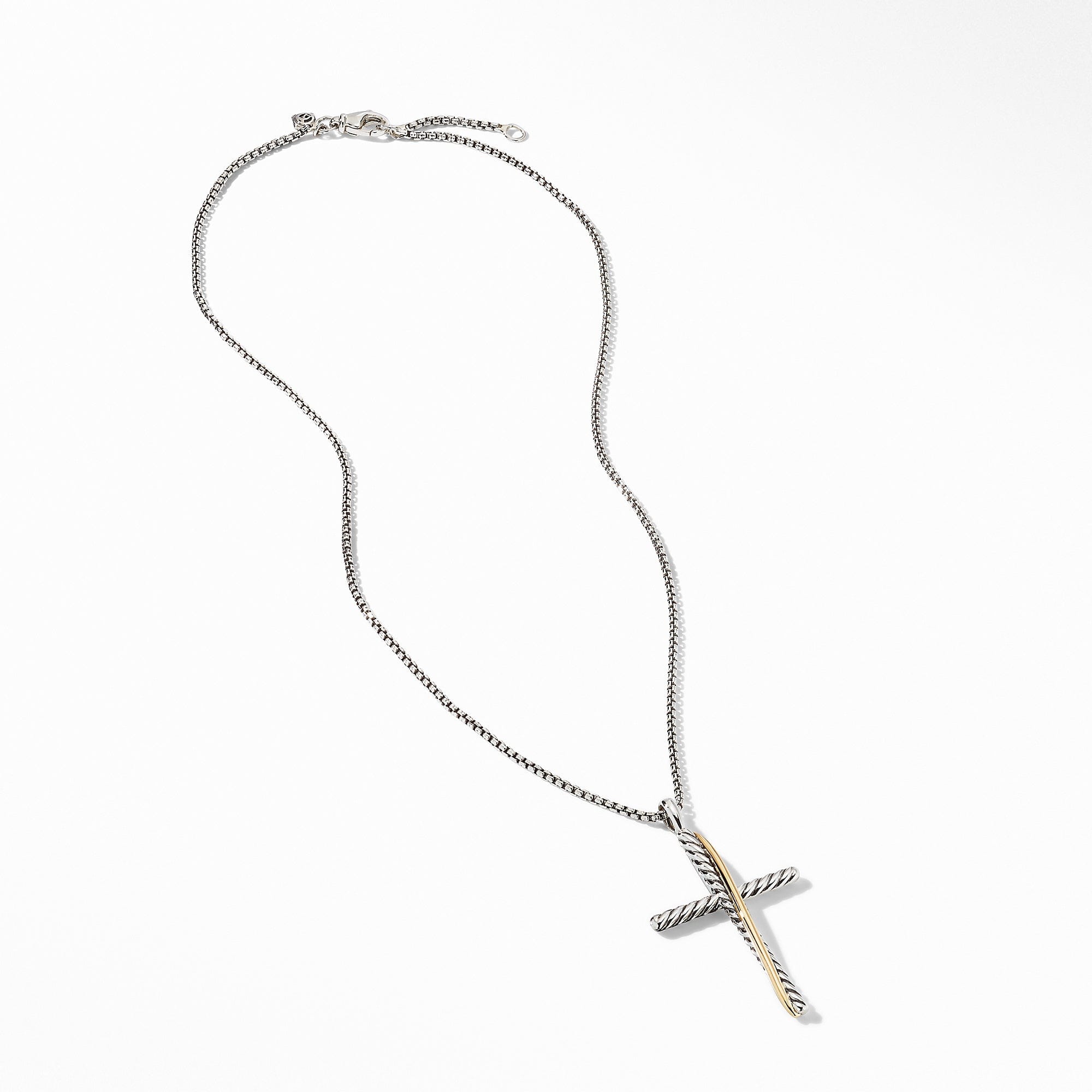 Crossover XL Cross Necklace with 18K Yellow Gold