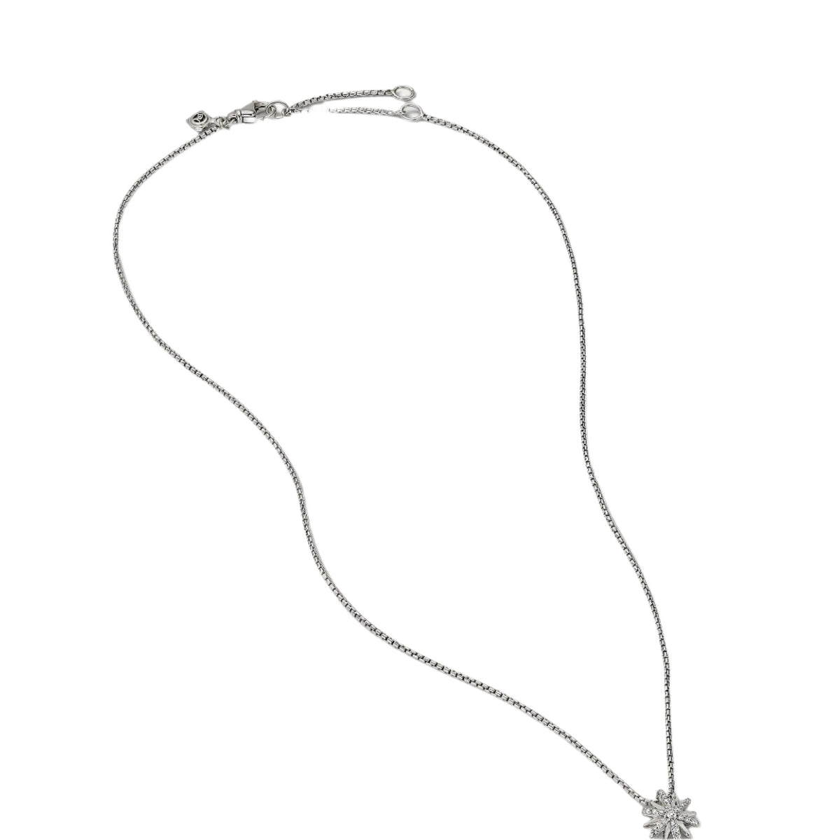 Petite Starburst Station Necklace with Diamonds