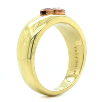 18K Yellow Gold Pear Shape Light Pink Diamond Ring, 18k yellow and 20k rose gold, Long's Jewelers
