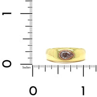 18K Yellow Gold Pear Shape Light Pink Diamond Ring, 18k yellow and 20k rose gold, Long's Jewelers