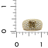 18K Yellow Gold Cushion Fancy Yellow Wide Ring, 18k yellow gold, Long's Jewelers