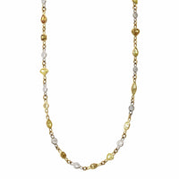 Platinum Bezel Set Fancy Yellow and White diamond Necklace