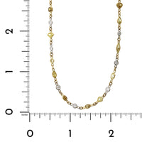 Platinum Bezel Set Fancy Yellow and White diamond Necklace