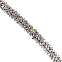 18K White Gold 3 Row Diamond Necklace