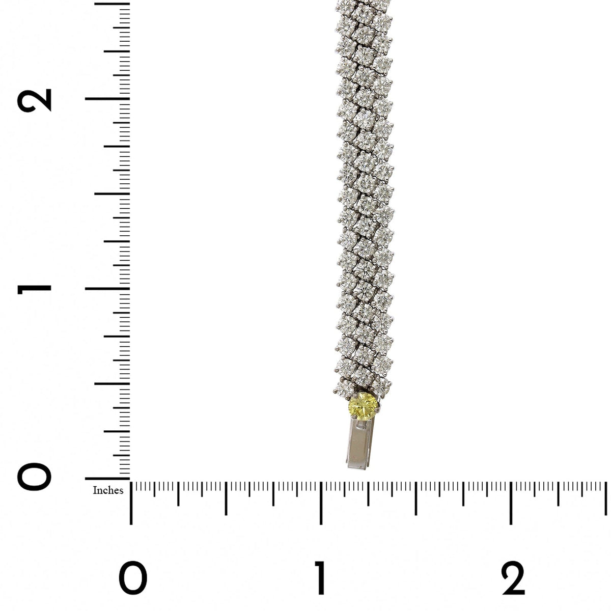 18K White Gold 3 Row Diamond Necklace