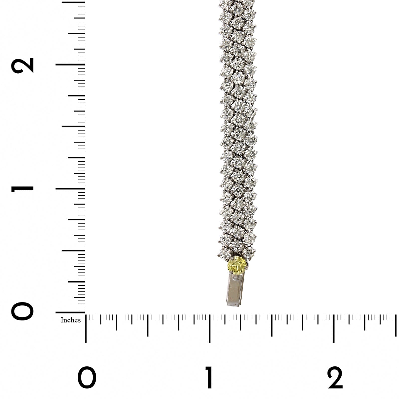 18K White Gold 3 Row Diamond Necklace