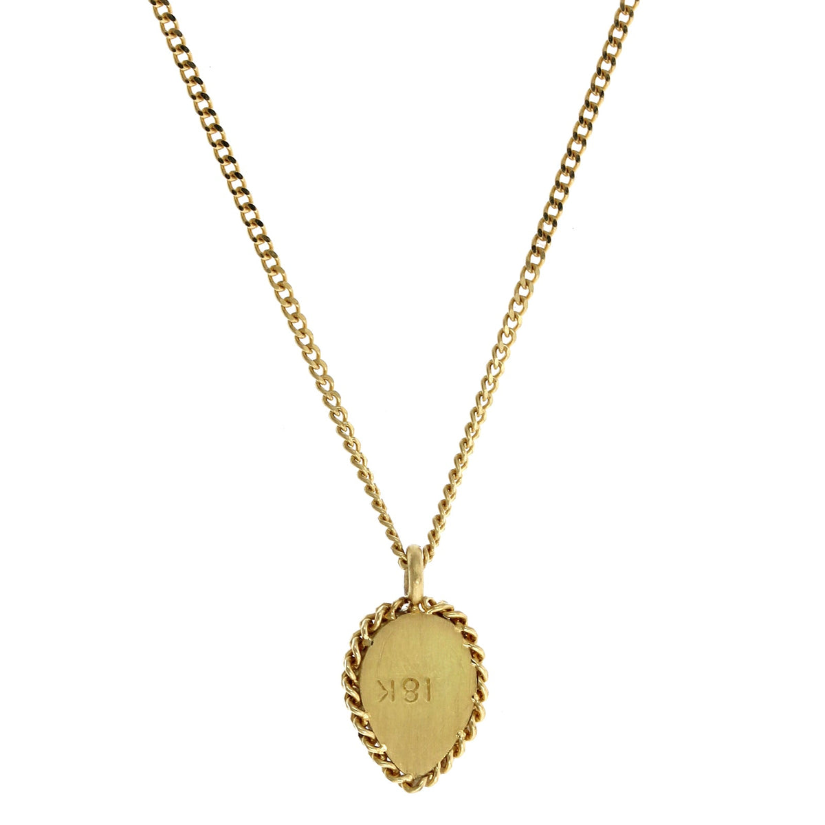 18K Yellow Gold Pear Shape Diamond Pendant, Long's Jewelers