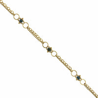 18K Yellow Gold Blue Diamond Bead Bracelet, Long's Jewelers