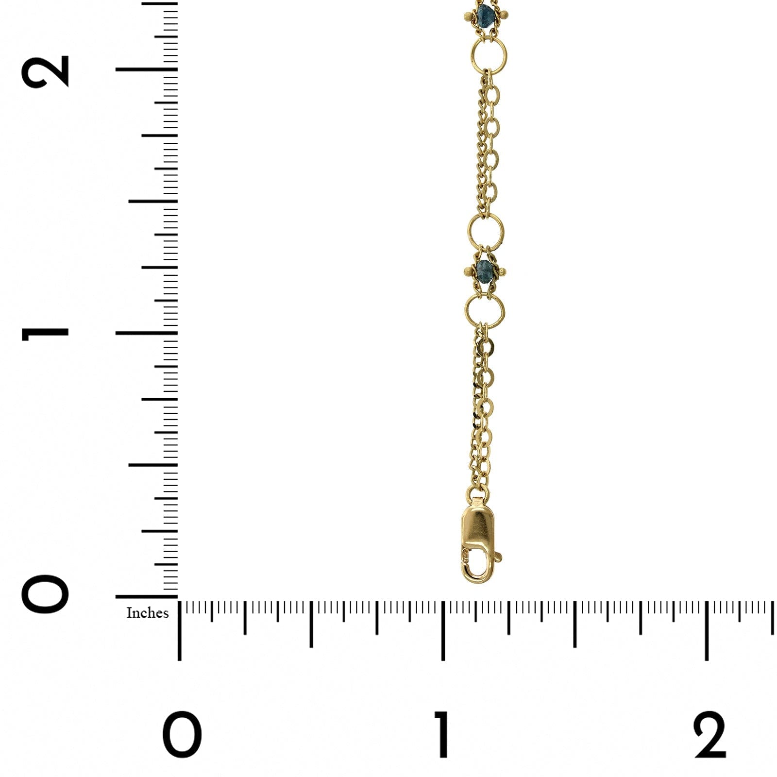 18K Yellow Gold Blue Diamond Bead Bracelet, Long's Jewelers