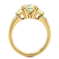 18k Yellow Gold Radiant Cut Fancy Yellow Diamond Engagement Ring