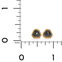 18K Yellow Gold Black Diamond Stud Earrings, Long's Jewelers