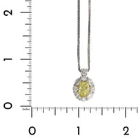 Platinum and 18K Yellow Gold Fancy Yellow Diamond Pendant