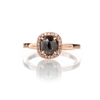 18K Rose Gold Brown Diamond Ring