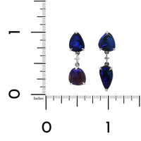 18K White Gold Opal Drop Earrings