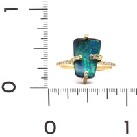 Armenta 18K Yellow Gold Opal and Diamond Ring